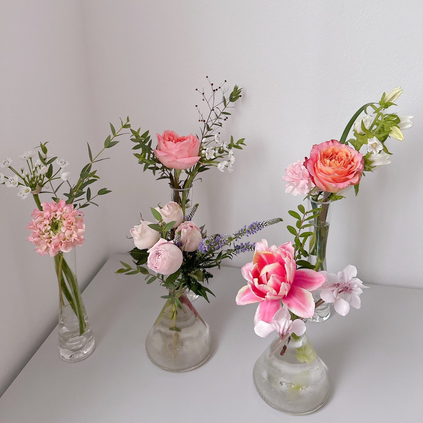 Combinaison de petits vases