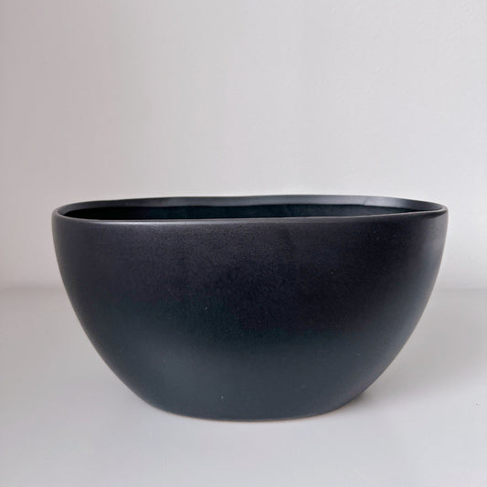 Oval Ceramic Vase - Black